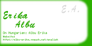 erika albu business card